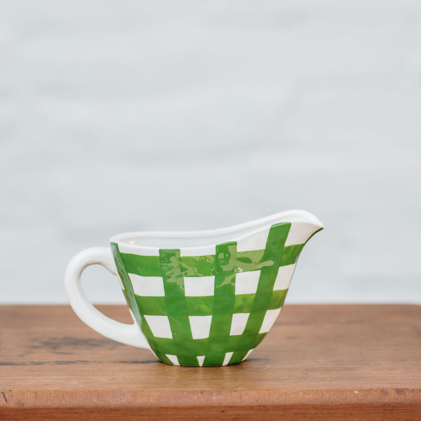 Noss & Co Gravy Jug - Green Gingham