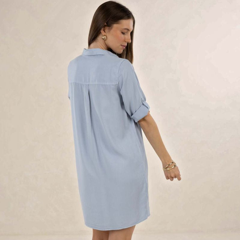 Remy Shirt Dress - Blue Haze