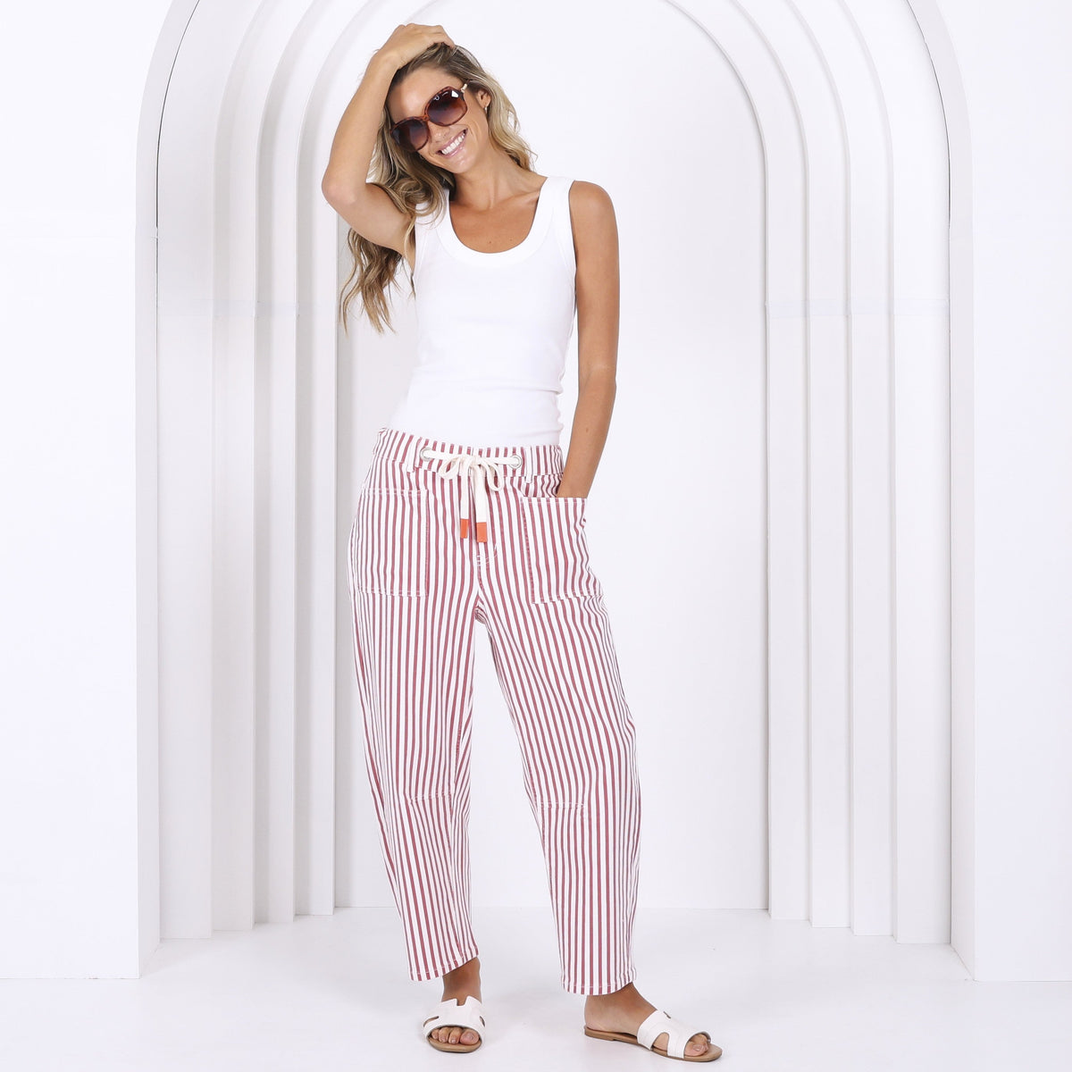 Carter Barrel Jeans - Rusty Stripe