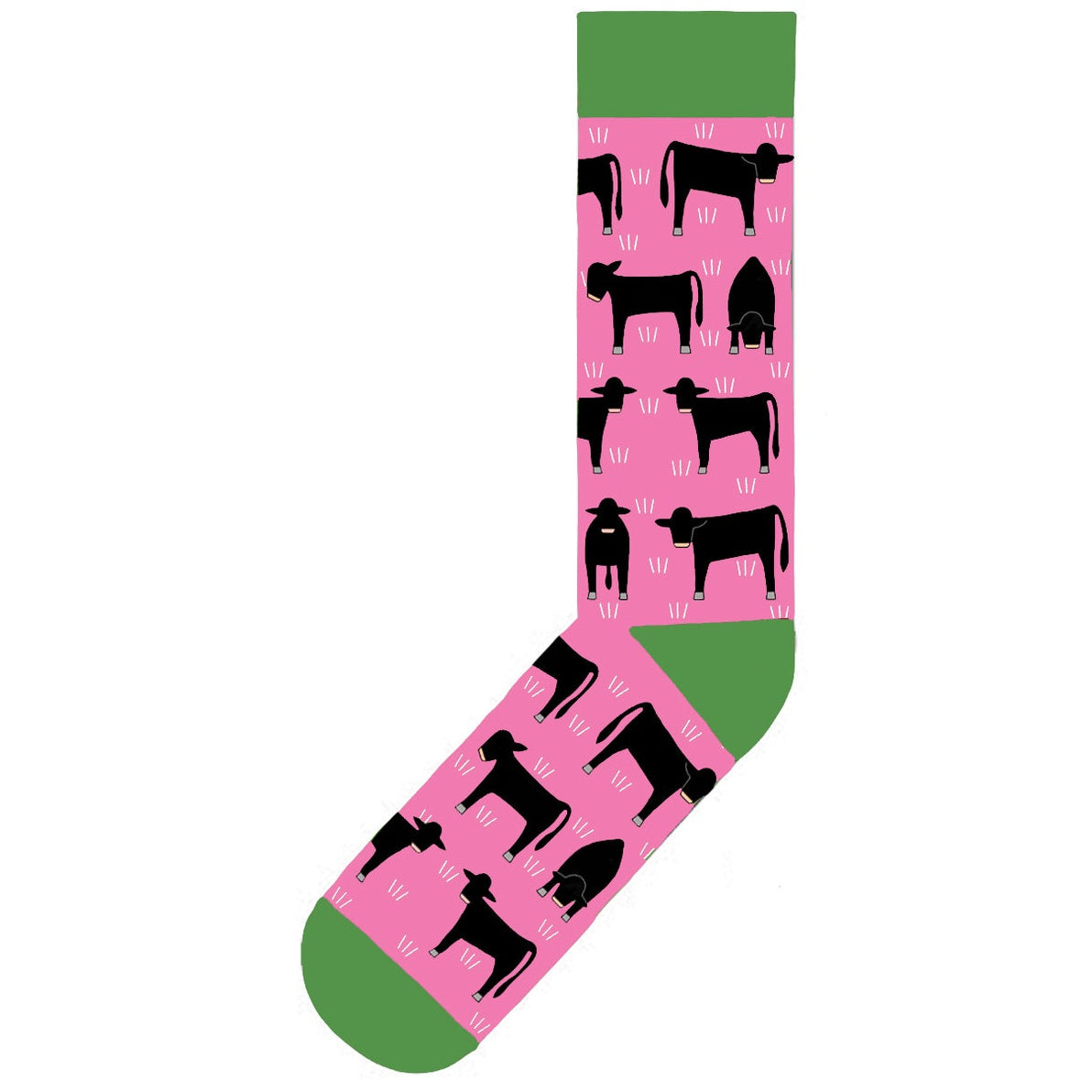 Red Tractor Designs - Angus Pink Cotton Socks (Size 6-11)