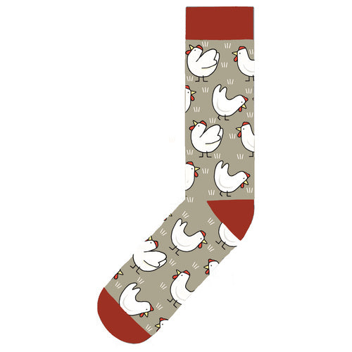 Red Tractor Socks Chook - Size Small