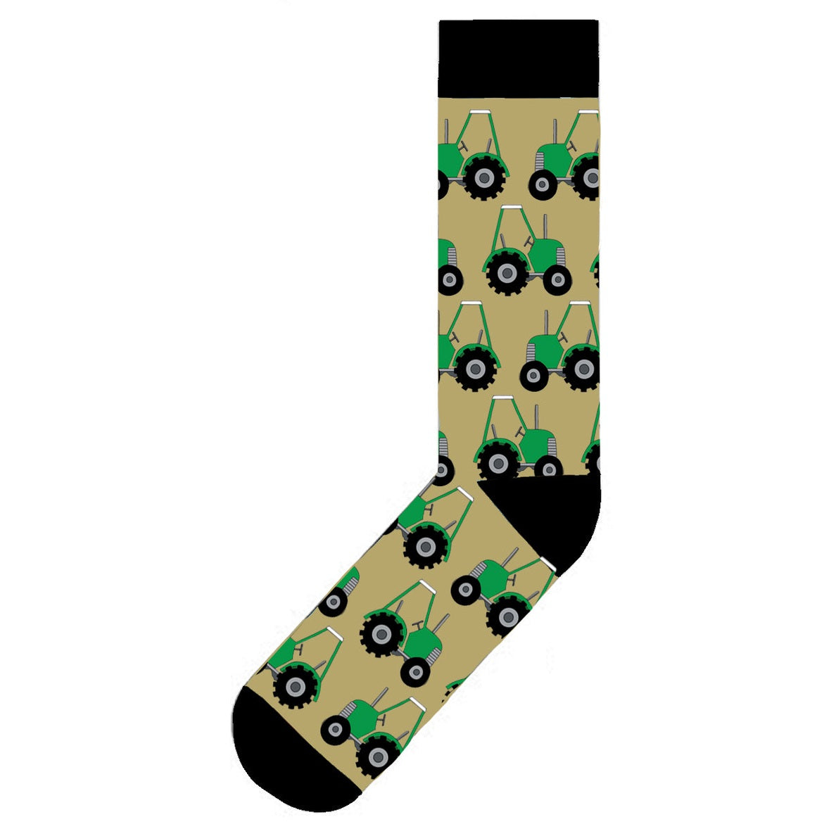 Red Tractor Designs - Green Tractor Cotton Socks - (Size M 6-11)