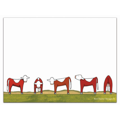 red tractor designs - small sticky note pad - Hereford