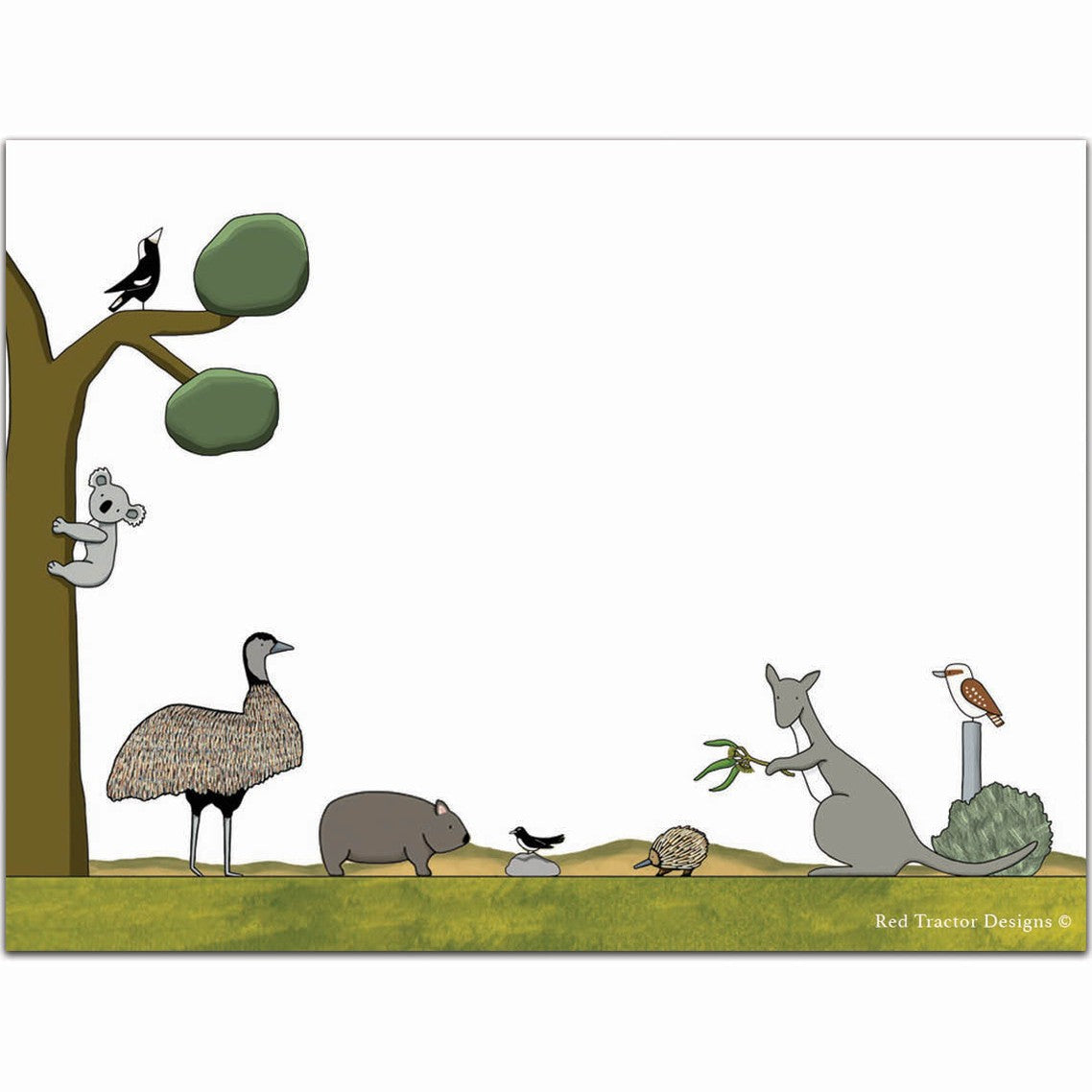 red tractor designs - small sticky note pad I Go To Nature