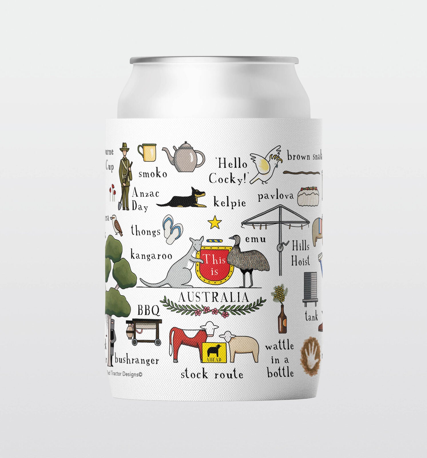 Red Tractor Designs - Australia Stubby Holder
