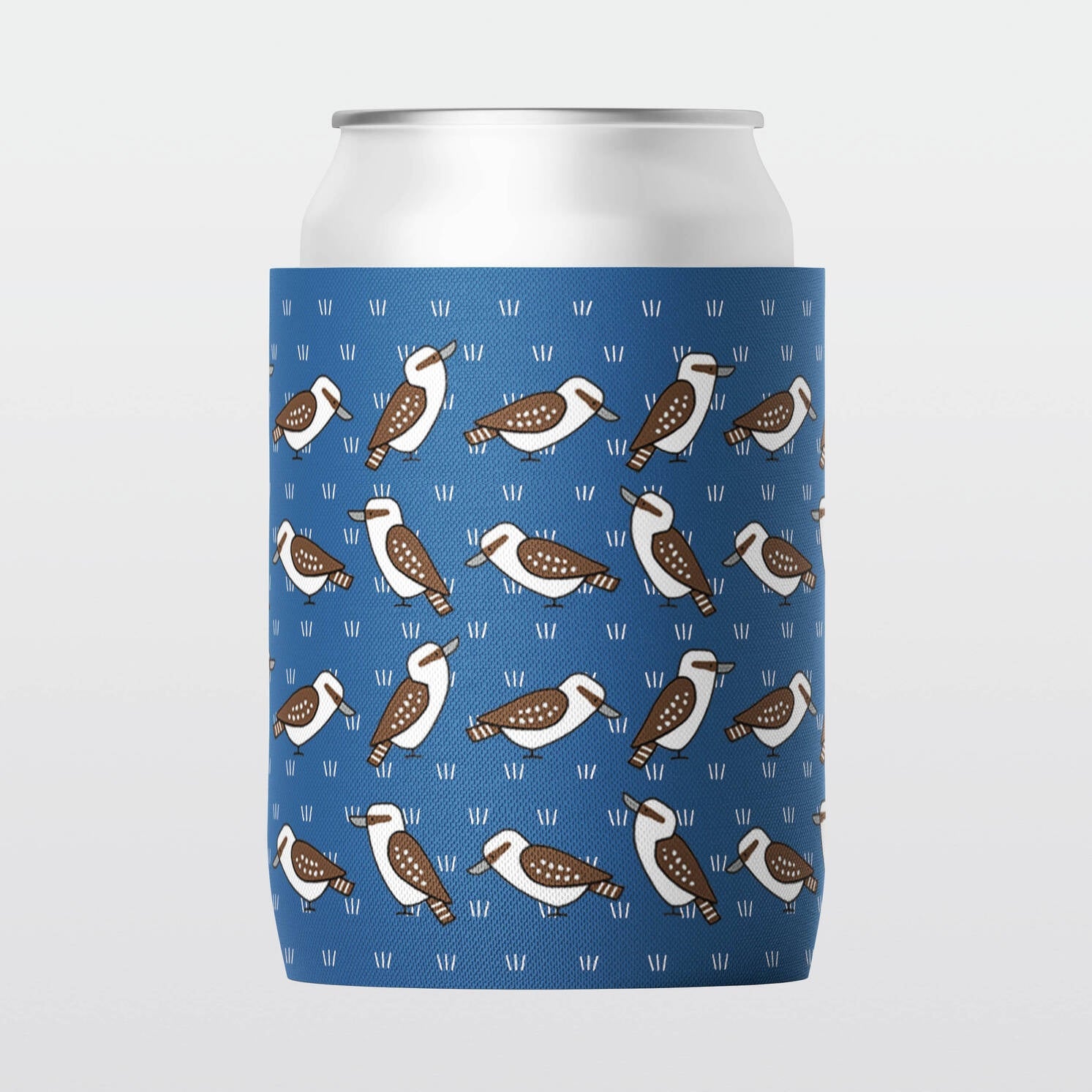 red tractor deigns - Blue kookaburra Stubby Holder