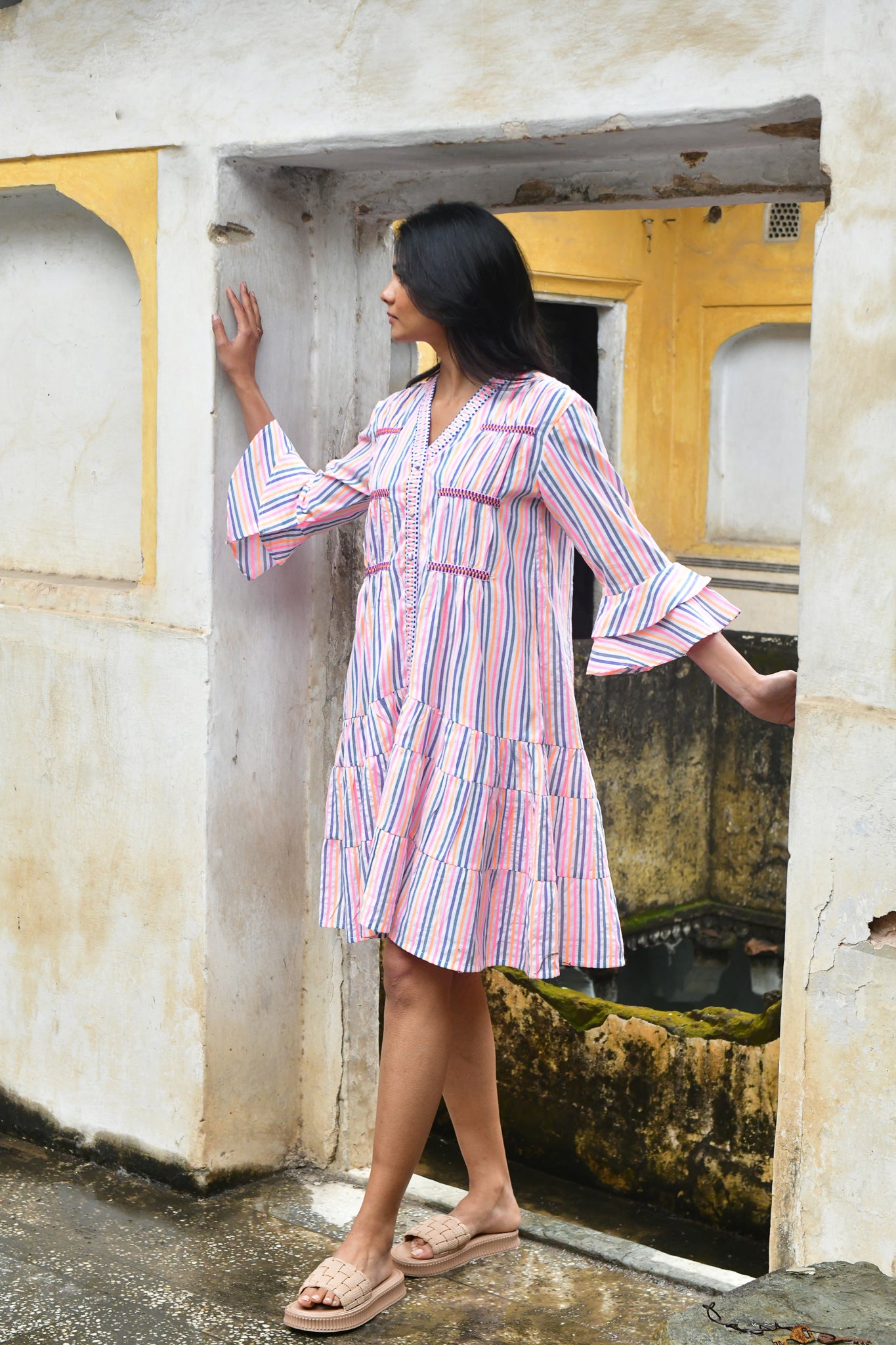 AZURE and INDIGO Sunset Swing Dress