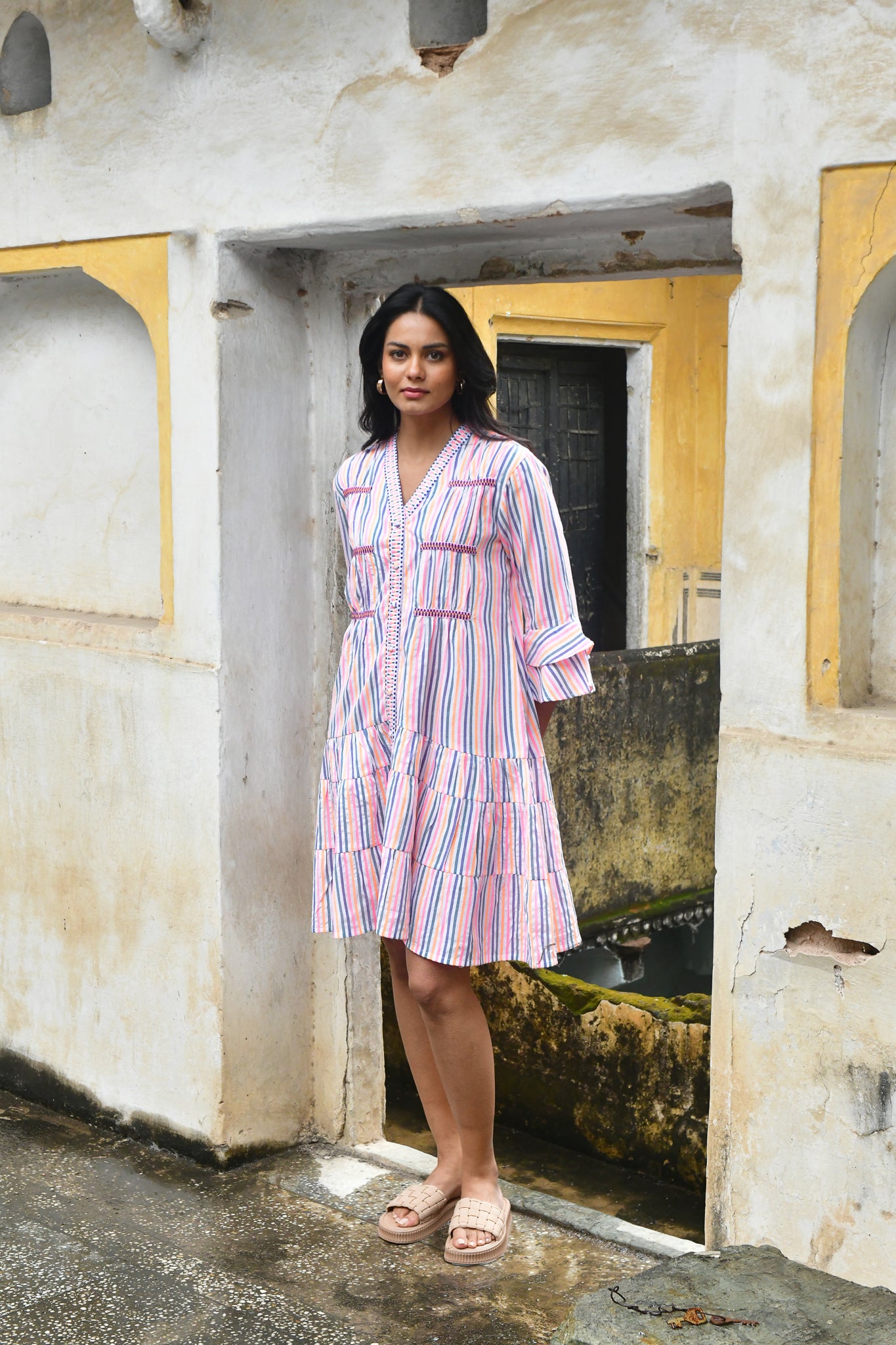 AZURE and INDIGO Sunset Swing Dress