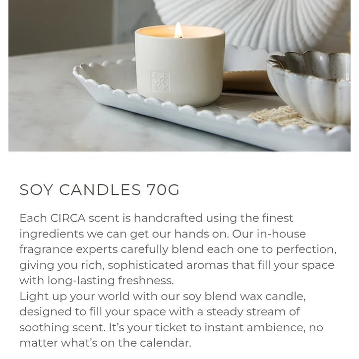 CIRCA Sea Salt & Vanilla Soy Candle - 70g
