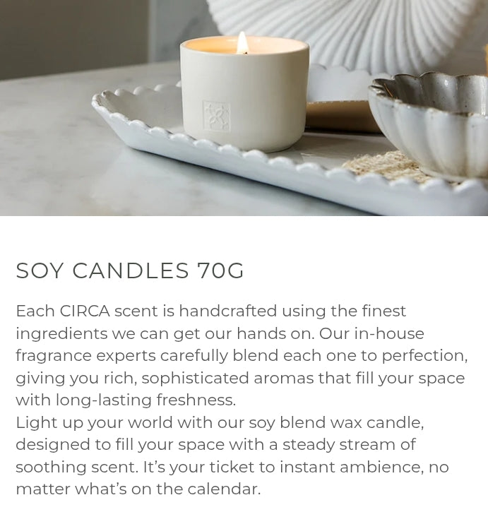 CIRCA Jasmine & Magnolia Soy Candle - 70g
