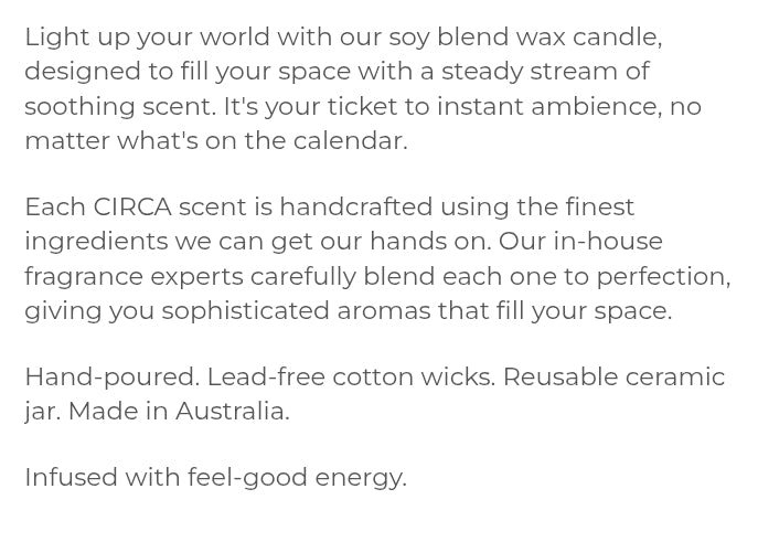 CIRCA ALCHEMY Grapefruit & Cedarwood Soy Candle - 300g
