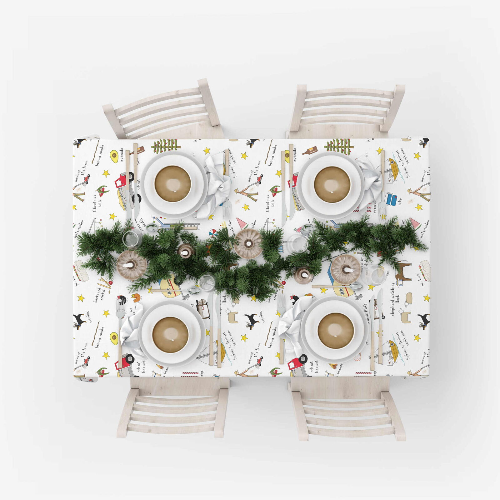 Red Tractor 'Christmas In Australia' Tablecloth