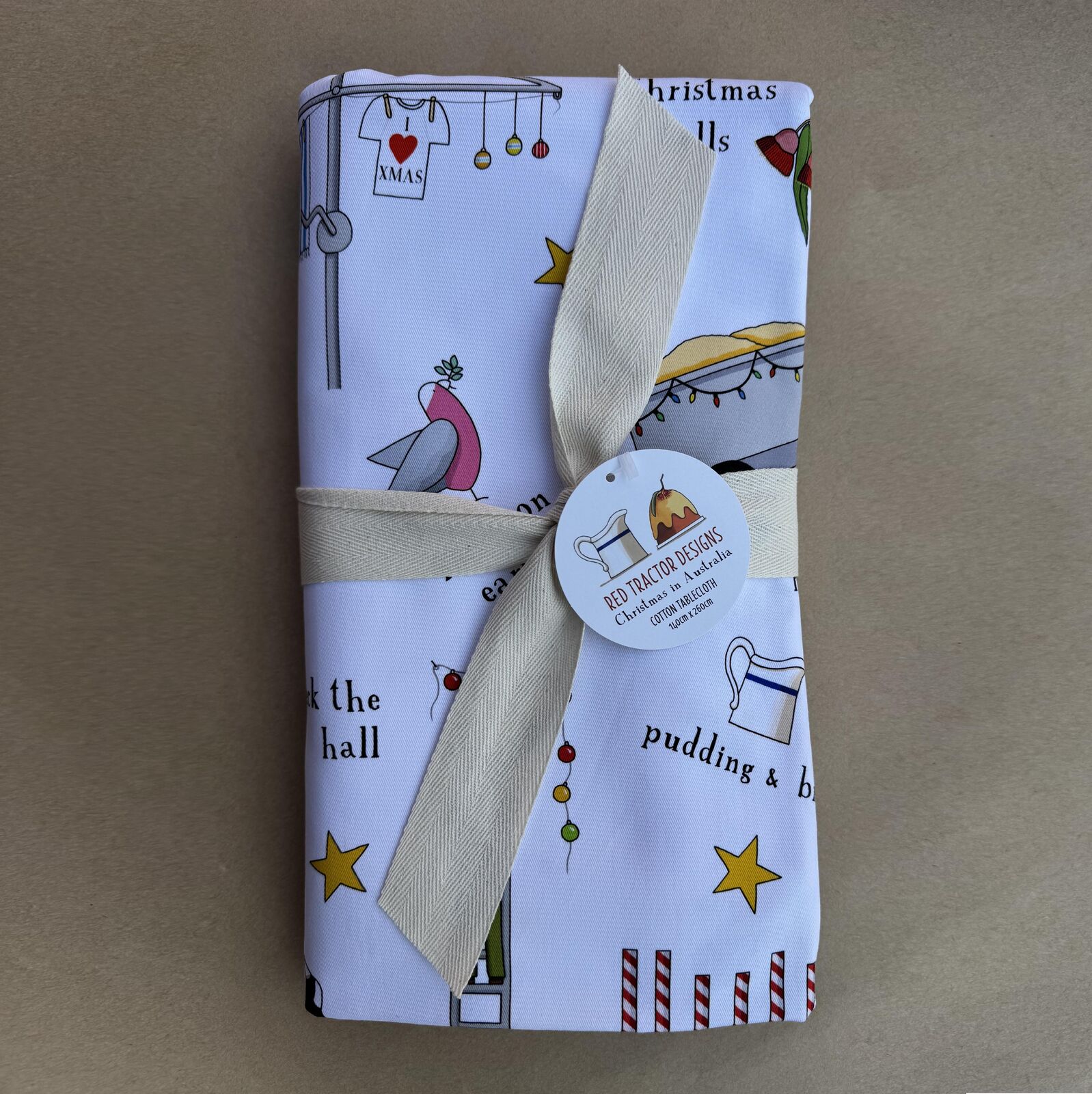 Red Tractor 'Christmas In Australia' Tablecloth