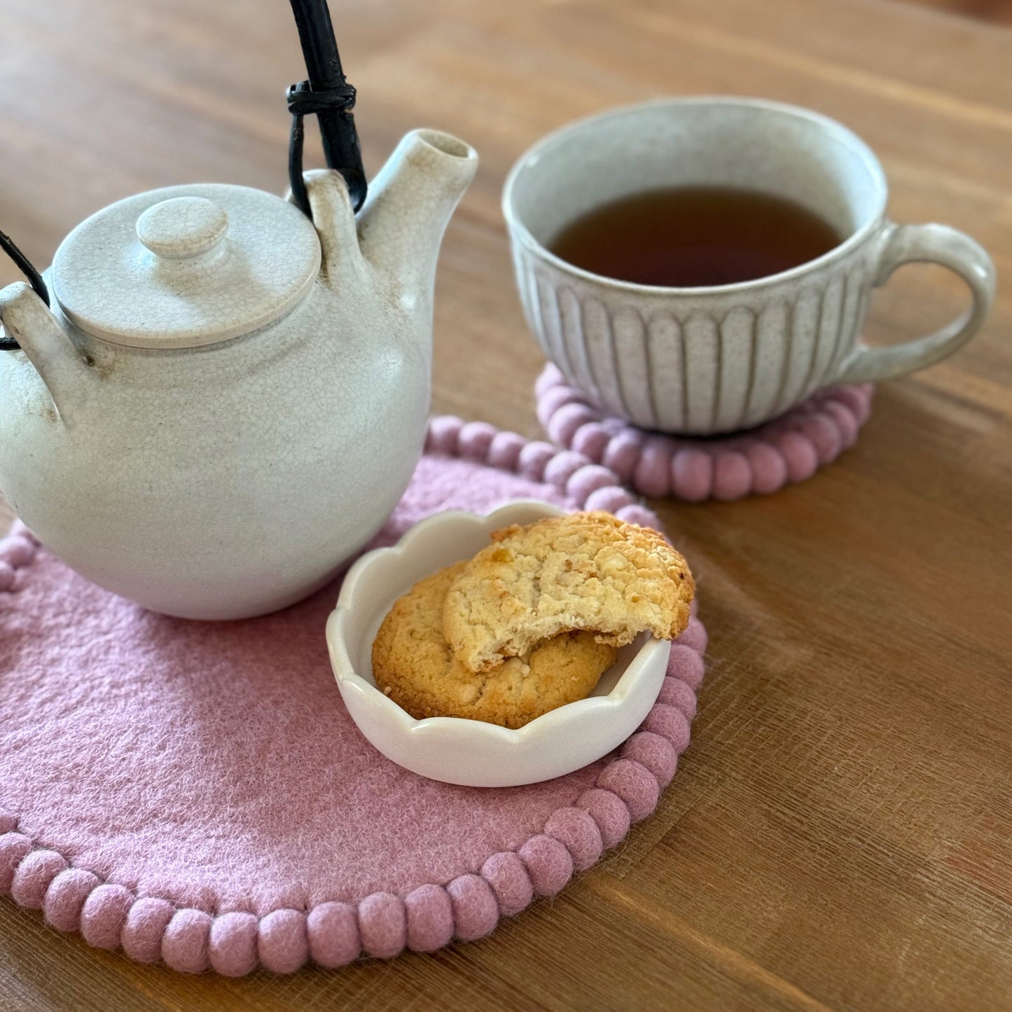 Felt Coaster Set - Vintage Rose