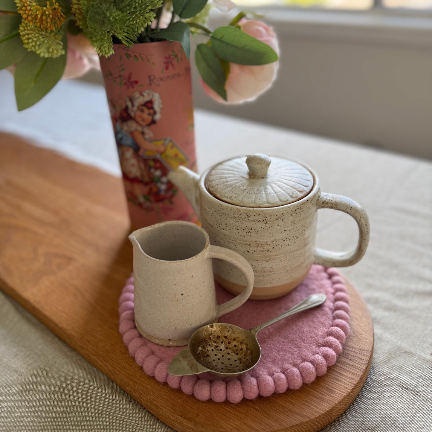 Felt Trivet Set - Vintage Rose
