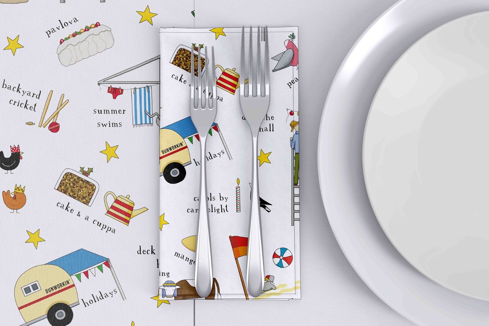 Red Tractor 'Christmas In Australia' Napkins (Set 4)