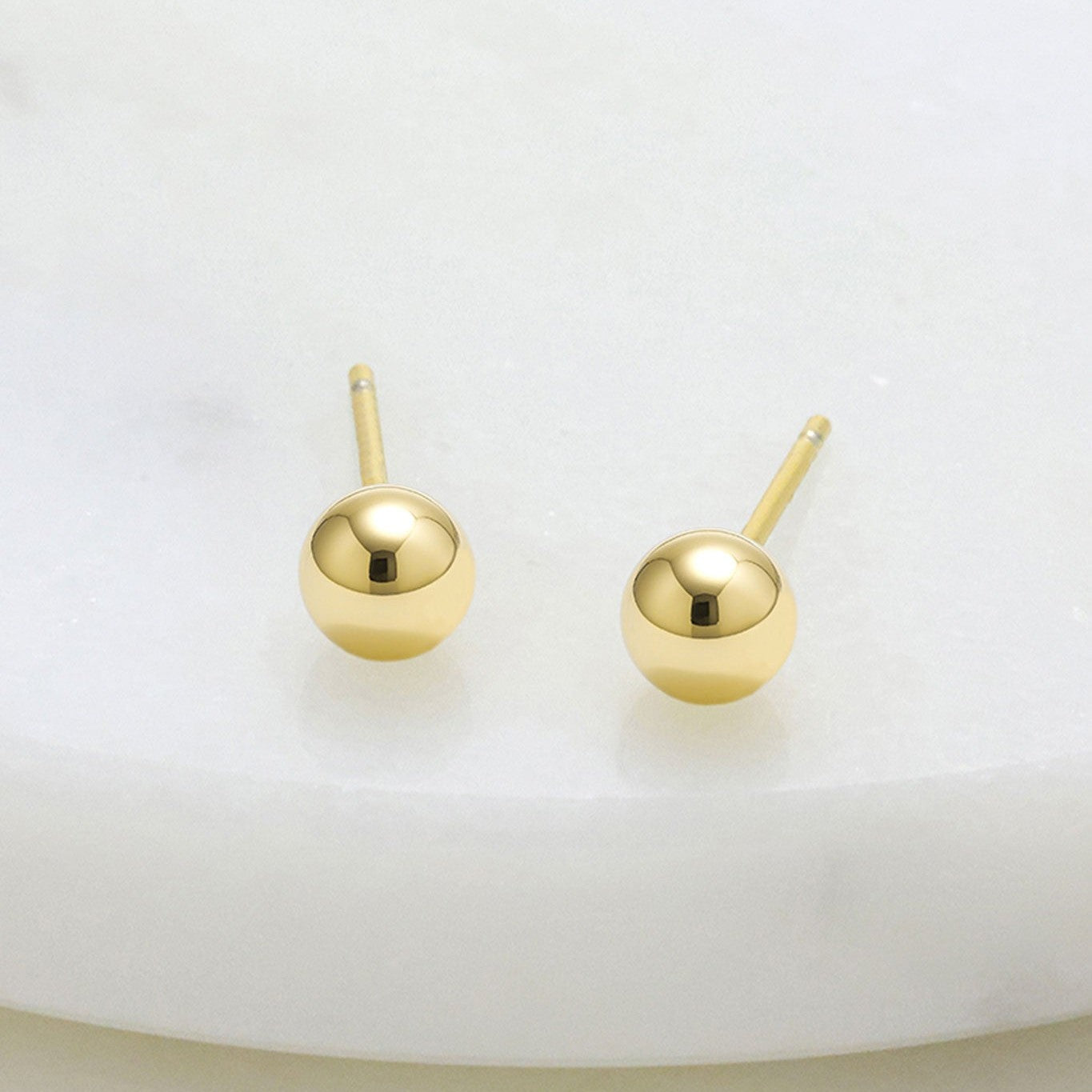 Ball Stud - in Silver & Gold