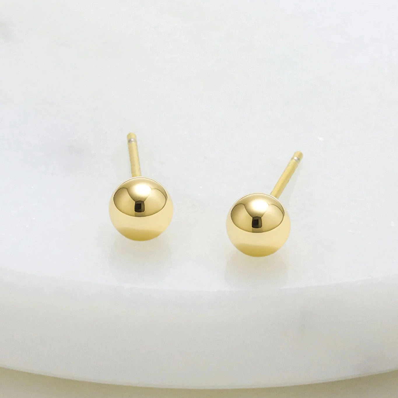 Ball Stud - in Silver & Gold