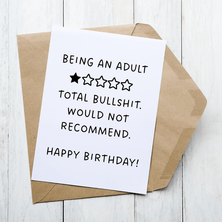Being An Adult - Card