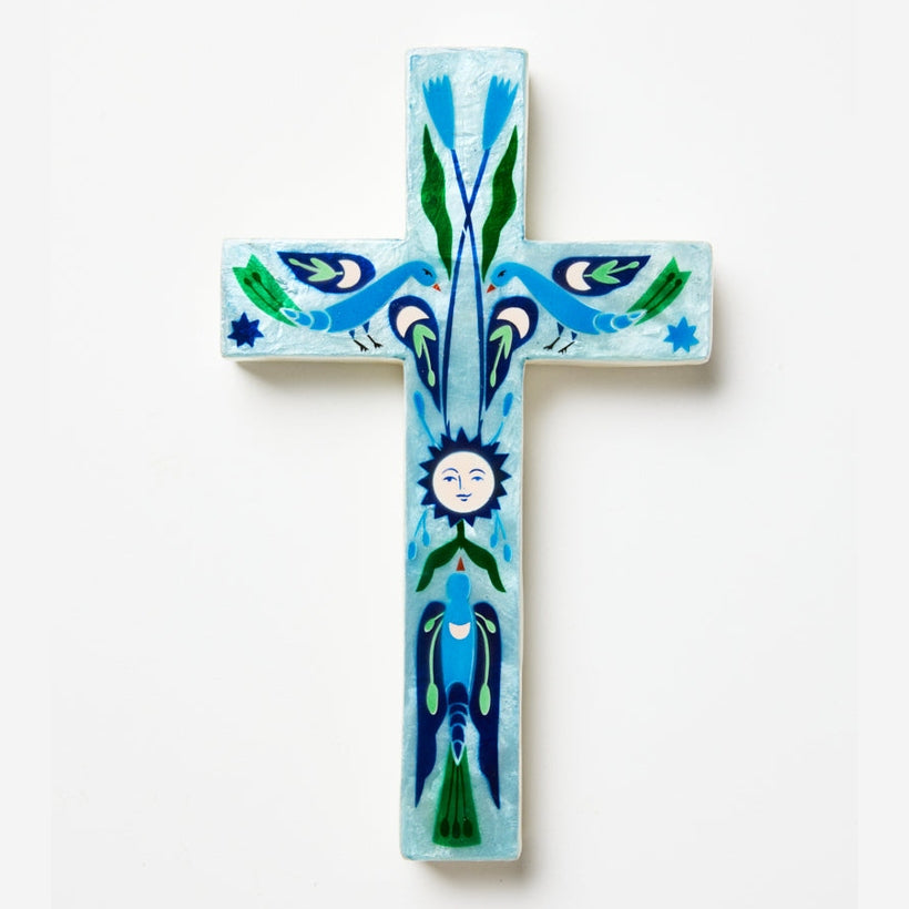 JONES & CO Fable BLUE SUN LARGE CROSS
