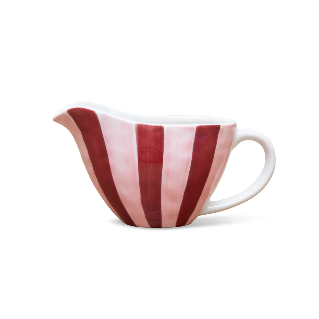 Gravy Jug - Pink & Burgundy Stripe
