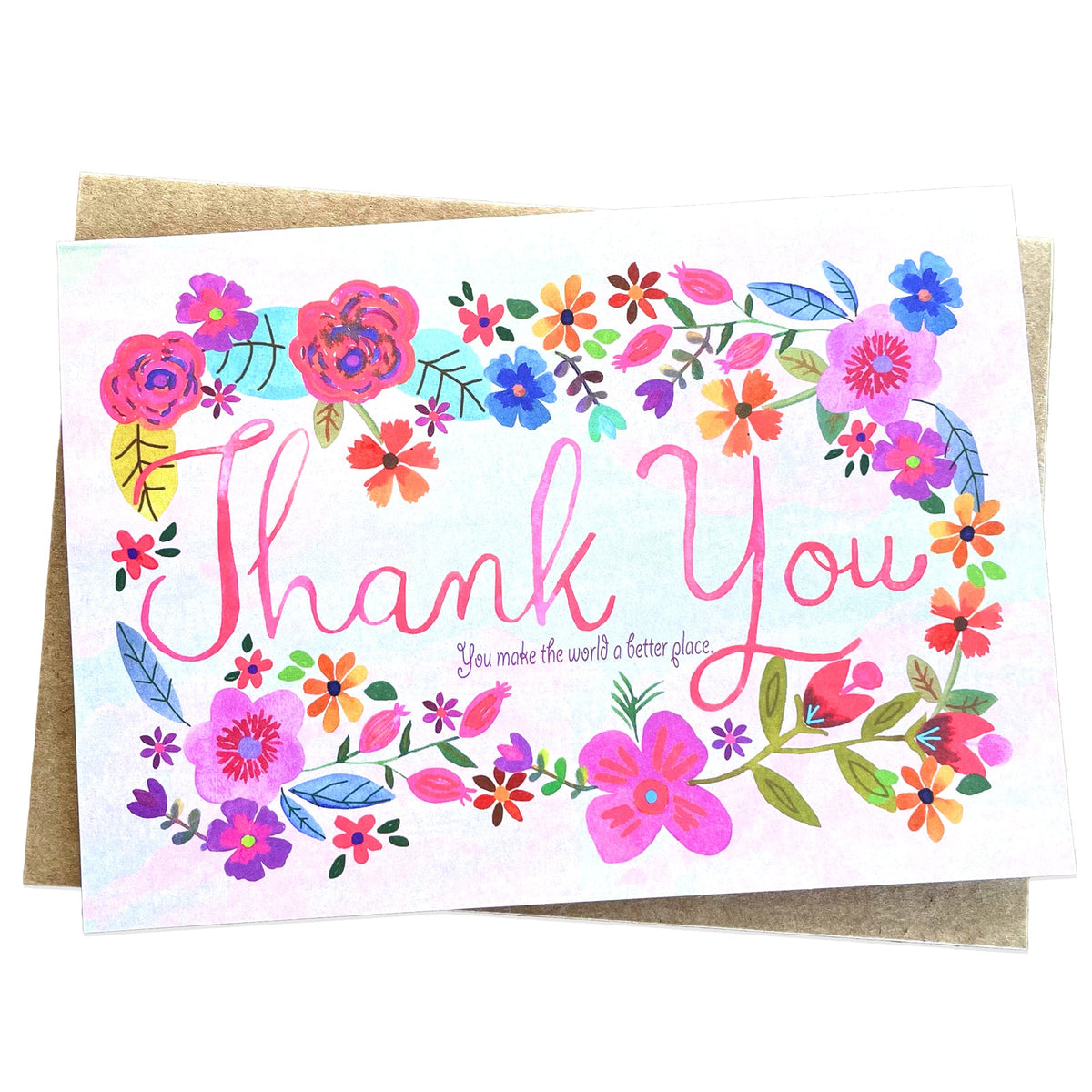 Thank You Card - Pink