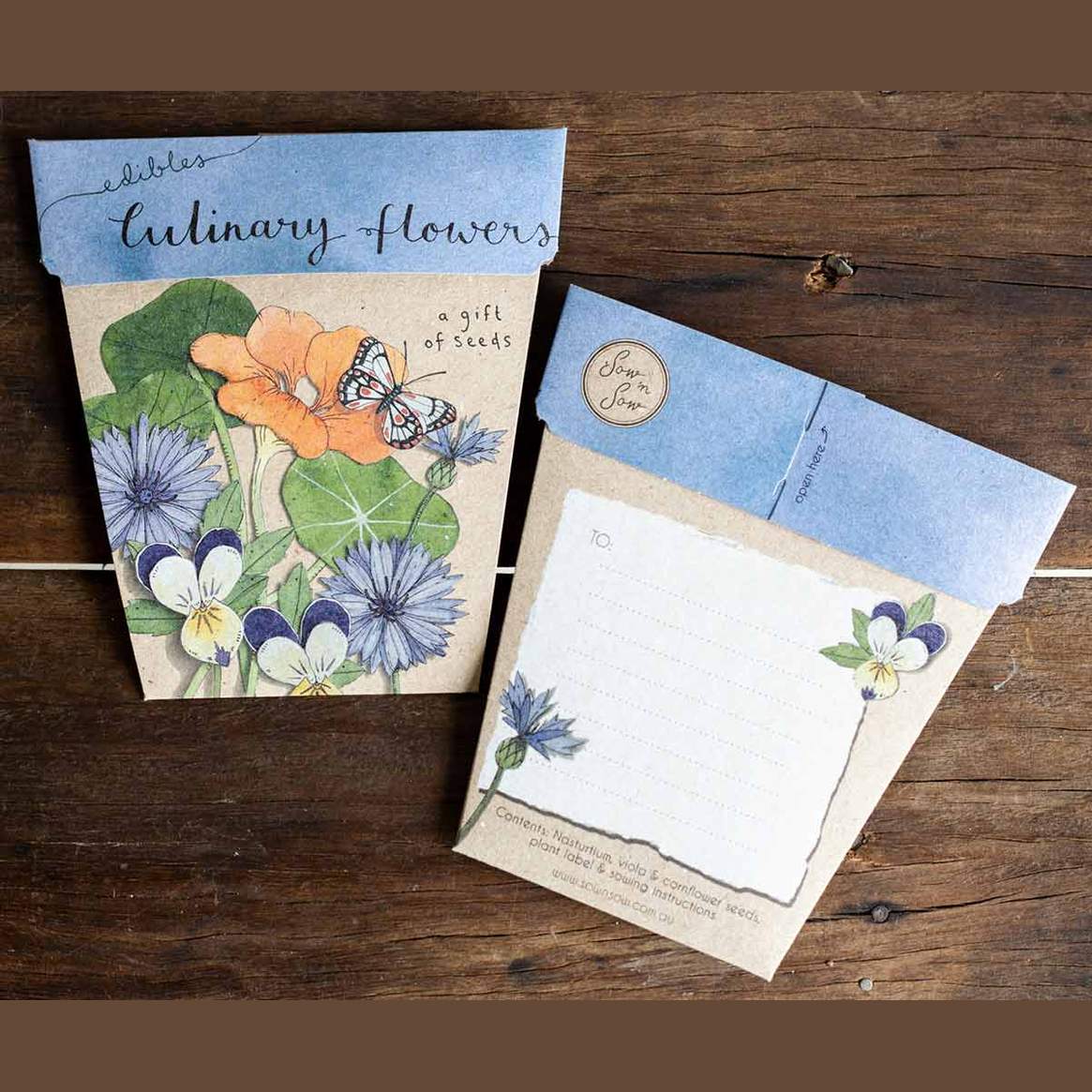 Sow 'n Sow Gift of Seeds - Culinary Flowers