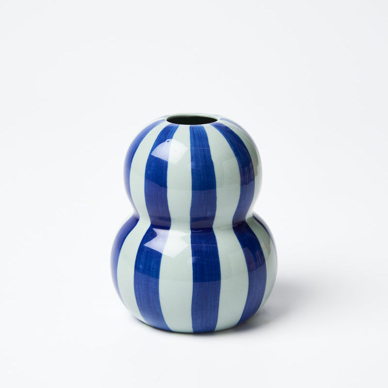 FONDA VASE - TONAL BLUE STRIPE