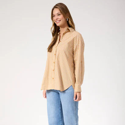 Fairbanks Stripe Shirt - Latte