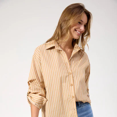 Fairbanks Stripe Shirt - Latte