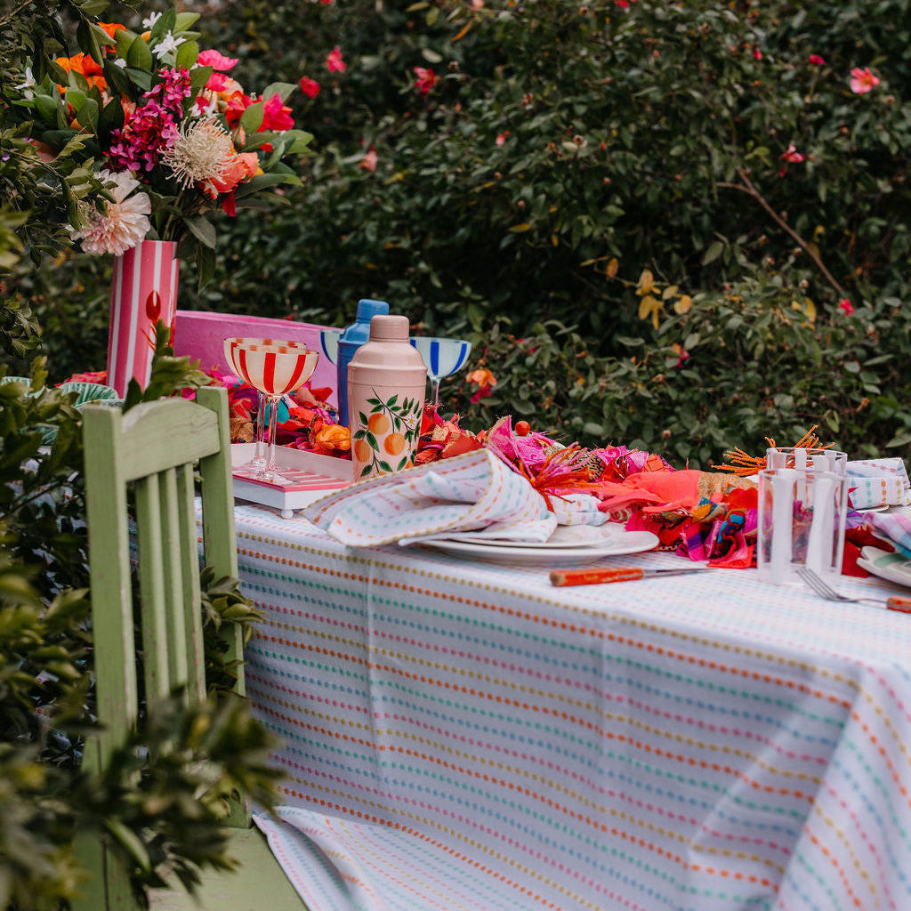 Pastel Dots Cotton Tablecloth