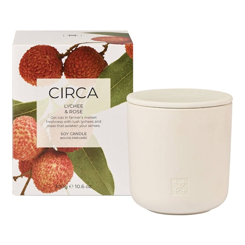 CIRCA Lychee & Rose Soy Candle - 300g