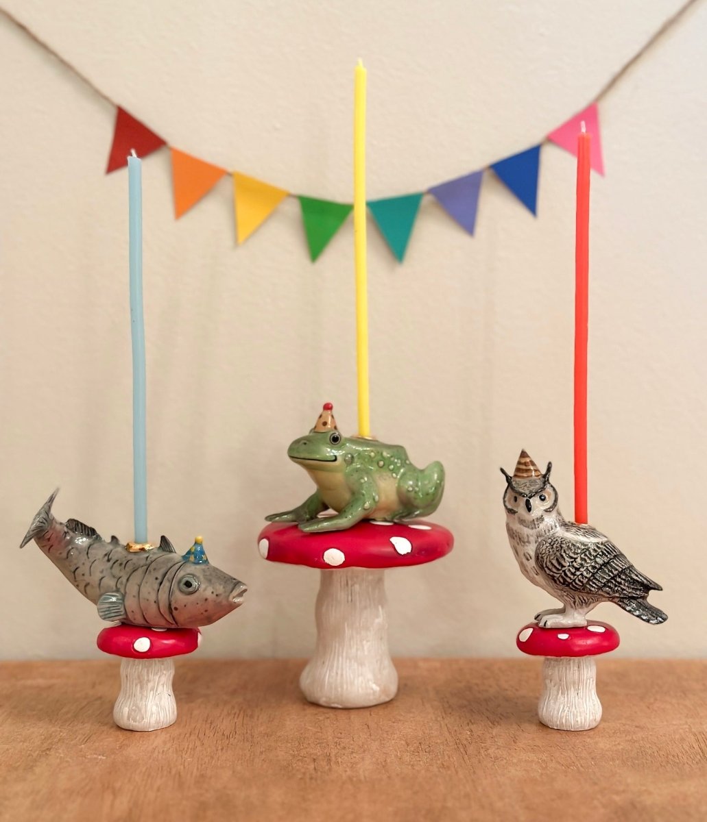 Fish Cake Topper | Porcelain Candle Holder