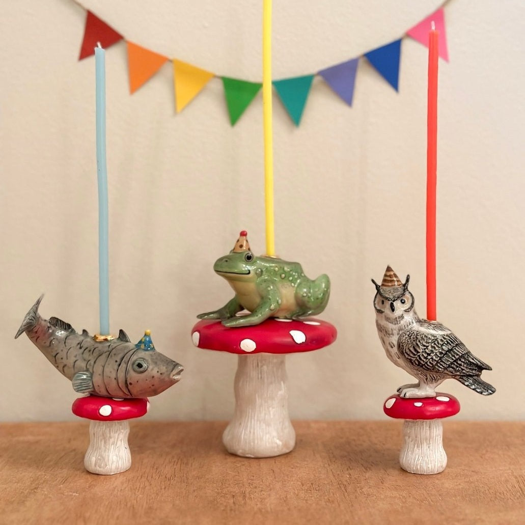 Fish Cake Topper | Porcelain Candle Holder