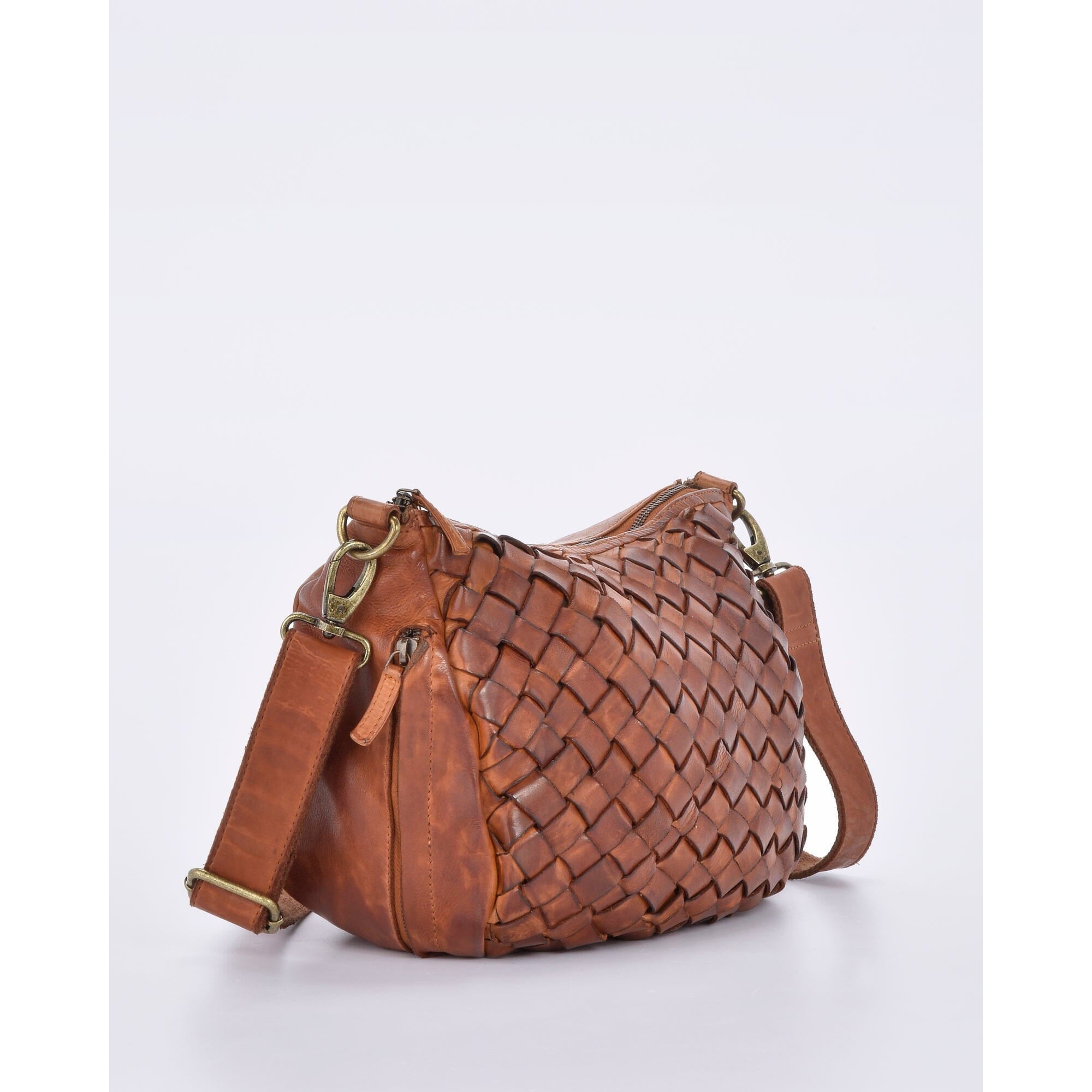 Highgate Plaited Woven Leather Slouch Designer: Cobb & Co