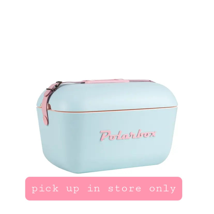 Polarbox Pop Portable Cooler 12L - Sky Blue w/ Rose **pick up in store only**