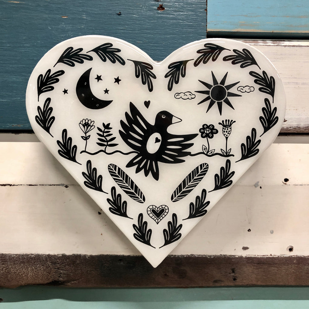 Heart Woodblock - Earth Mama / Lost & Found Art Co