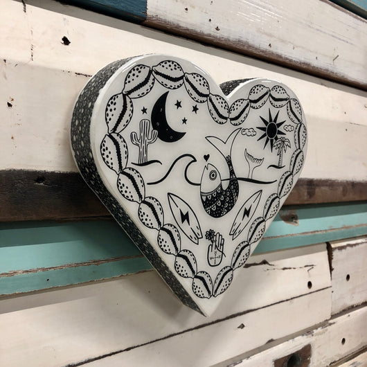 Heart- Ocean Roamer / Lost & Found Art Co