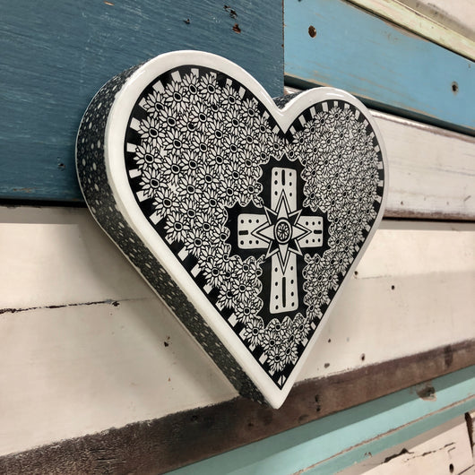 Heart Woodblock - Opulent Cross / Lost & Found Art Co