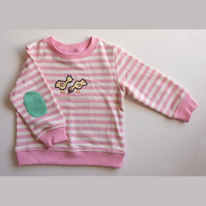 Noss & Co Pink stripe chicken Jumper