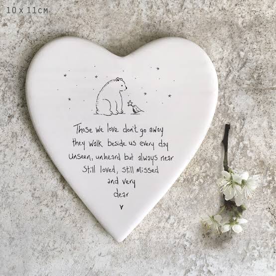 Those we Love Porcelain Heart Coaster