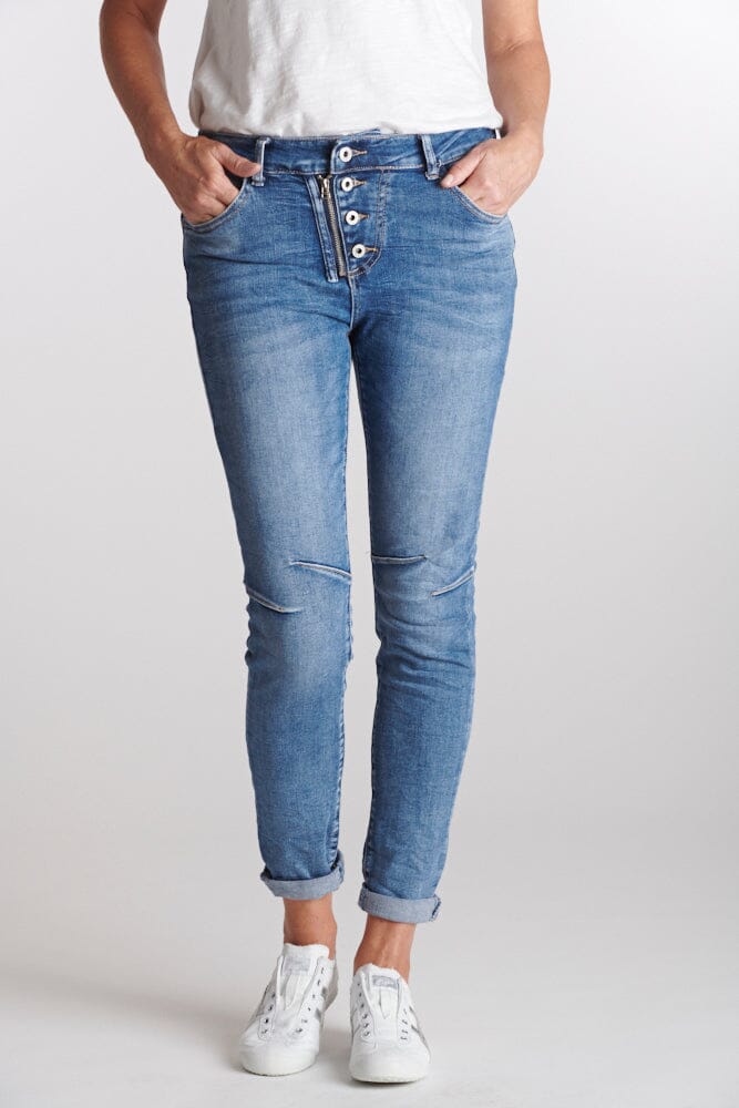 Italian Star Button Jean