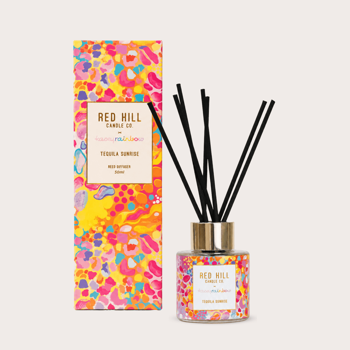 Tequila Sunrise Mini Reed Diffuser - Kasey Rainbow Collection