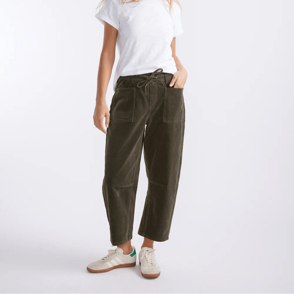 Leo Barrel Jeans - Forest Moss