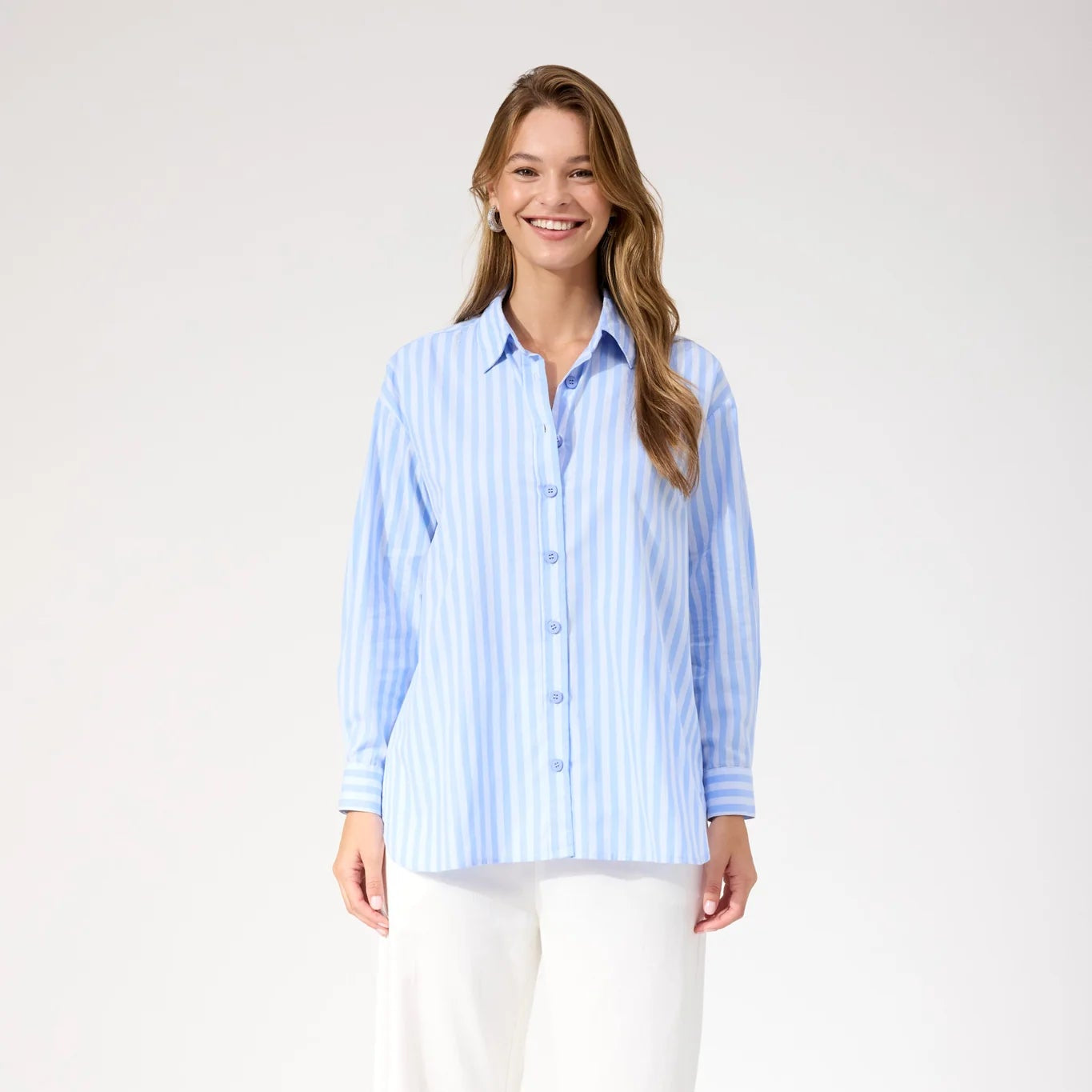 Monterosa Stripe Shirt - Baby Blue