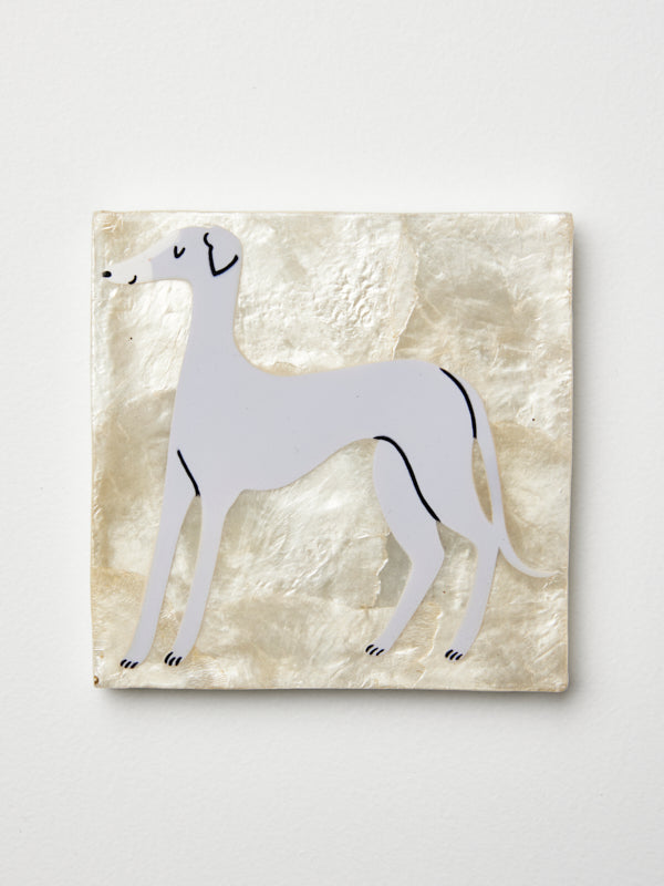 Jones & Co Pup Greyhound tile