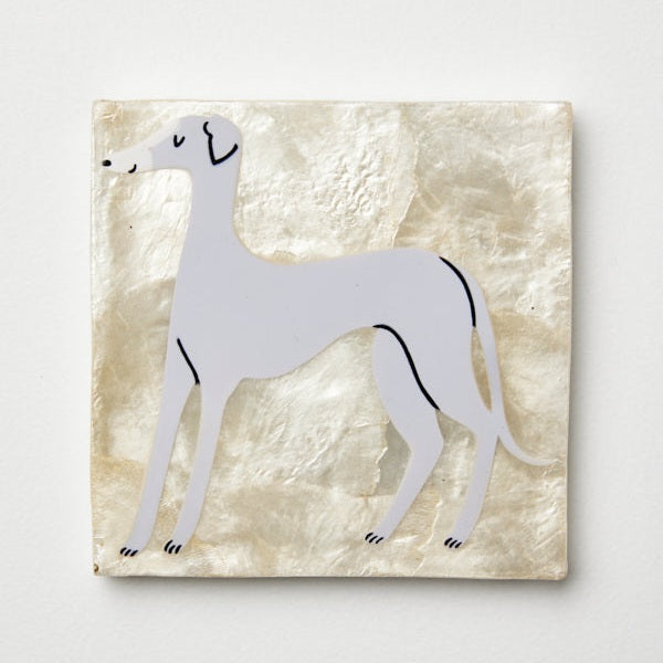 Jones & Co Pup Greyhound tile