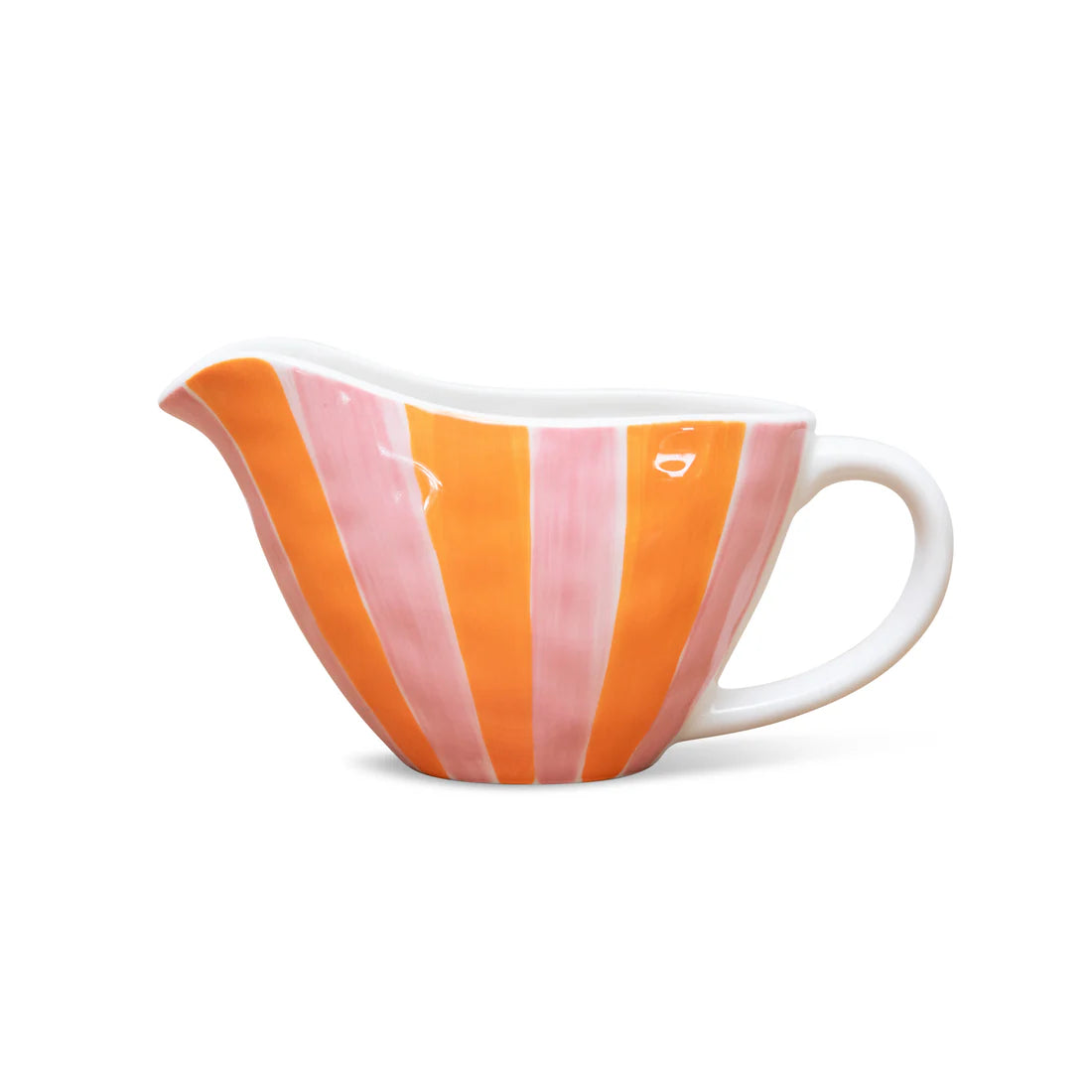 Gravy Jug - Pink & Orange Stripe