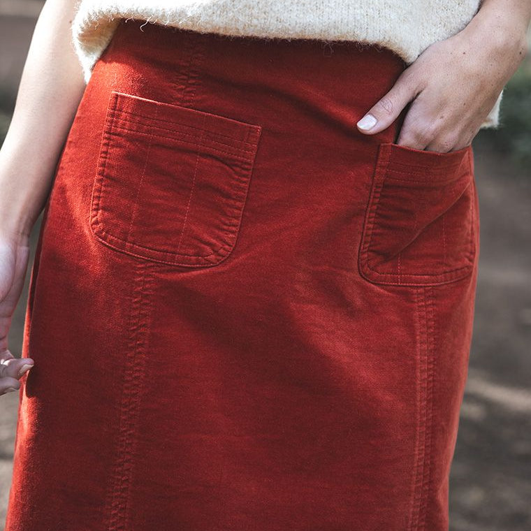 Va Va Velour Skirt - Rust