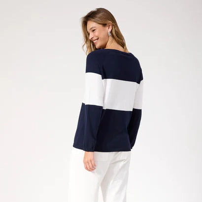 Savoie Stripe Jumper - Navy
